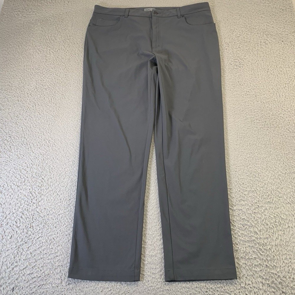 VRST Chino Pants Mens 38x32 Gray Golf Performance Stretch Belt Loops 5-Pocket